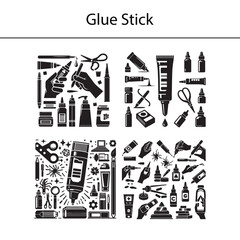 High Quality Glue Stick on White Background – School and Office Adhesive Tool, Stationery Close-Up, Craft Supplies, Plastic Cap Glue, Non-toxic Glue Stick for DIY Projects, Education and Art Material 