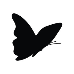Stylized Butterfly Outline Vector, Minimalist Nature Graphic.