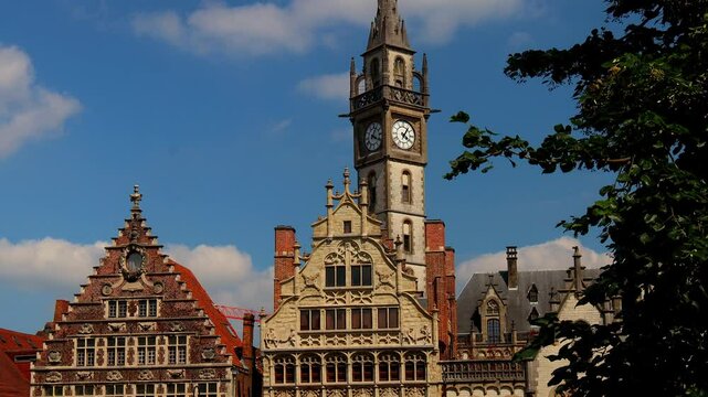the historic belgian city of gent 4k 25fps video