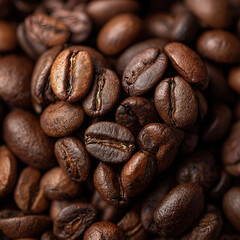 Naklejka premium Cute Coffee Cup with Smiley Face and Flying Coffee Beans – Creative Morning Concept