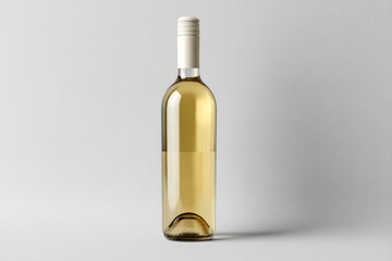 Empty wine bottle, light beige color