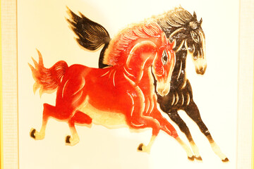 Chinese shadow theater, Traditional Chinese shadow play performance，Chinese shadow play carving
