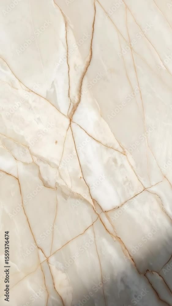 Aufkleber detailed texture of polished beige onyx stone slab with brown veining creates elegant abstract patte