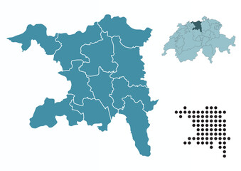 Set maps of Aargau canton