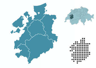 Set maps of Fribourg canton