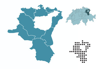 Set maps of St. Gallen canton