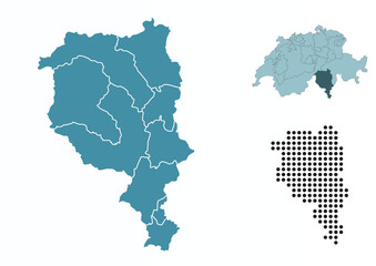 Set maps of Ticino canton