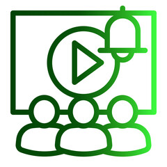 Email Subscription and Follower Notification Icon (Outline Gradient style)