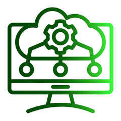 Web API and System Integration Icon (Outline Gradient style)