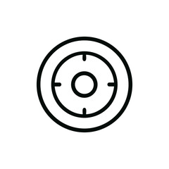 Minimalist Line Style Target Focus Precision Aiming Icon for Accuracy Design
