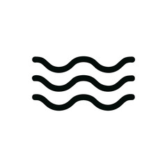 Simple Outline Waves Symbol Water Liquid Flow Icon Shape