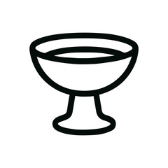 Minimalist Outline Goblet Icon of Elegant Drinkware for Celebrations
