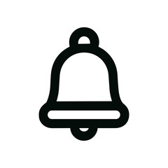Minimalist Outline Notification Bell Alert Simple Reminder Symbol Icon