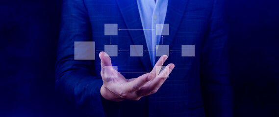 Business process and data management organigram, Design workflow automation with flowcharts, model...