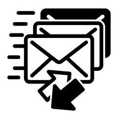 Junk Email Alert and Spam Warning Icon (Mixed style)
