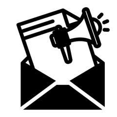 Bulk Email Campaign and Newsletter Icon (Mixed style)