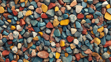 colorful gravel stones texture background, rock 2