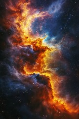 Fototapeta premium Celestial Sight: Nebula in the Night Sky