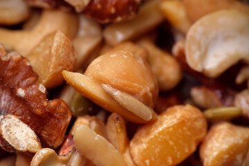 Close up of nuts texture. Rancid nuts will also have a soft texture and if you accidentally eat...