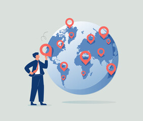 Global business expansion, open company branches, franchise in new location to cover all continent, growing business