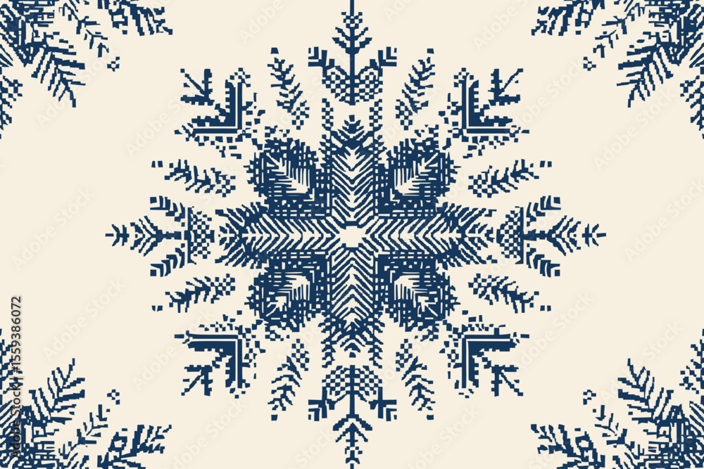 Poster the seamless pattern of this design seamlessly merges tribal and native aztec elements with a boho m