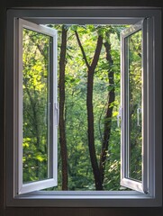 Fototapeta premium Window View into Forest