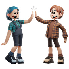 Two Folks High-Fiving