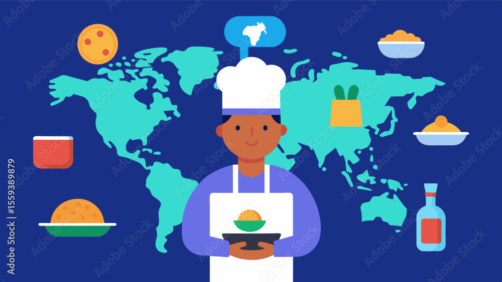 Poster cultural cuisine expand your palate and exercise your brain by virtually trying different types of c
