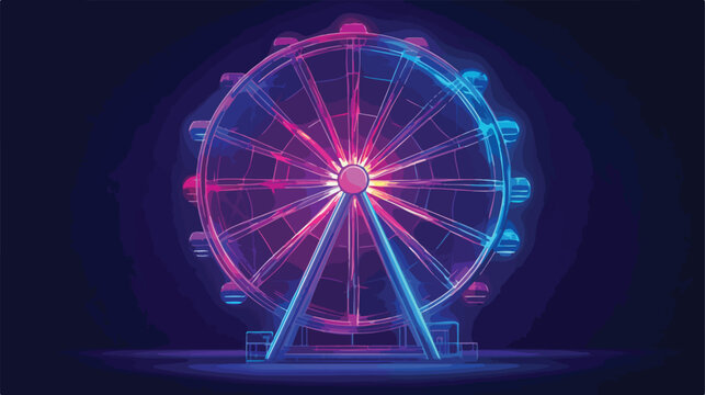 Ferris Wheel Icon Vector Illustration Design
