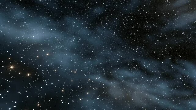 Animated Starfield with Parallax Effect in Deep Space