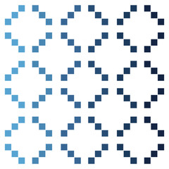 Geometric seamless pattern with blue gradient checkered squares, suitable for digital backgrounds, textiles, packaging, web and other graphic designs.