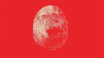 Fingerprint Security Shield Vector Illustration