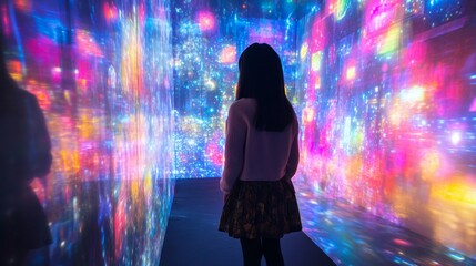 Fototapeta premium Vibrant Digital Art Installation
