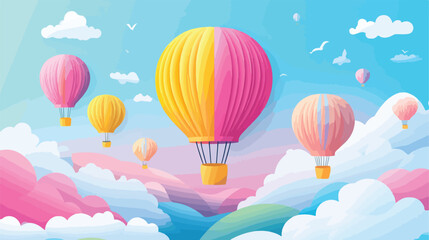 Naklejka premium Modern Party Decorative Balloons Vector Illustration