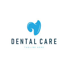 Dental care logo concept, with a simple minimalist concept as a symbol of dental health and dental care template for dental clinics, businesses, product brand
