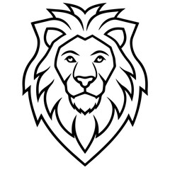 Lion Head Logo Vector  Fierce Modern Animal Mascot | Bold Line Art King of Jungle Emblem for Branding, Sports, Tattoo, T-shirt, Shield, Esports