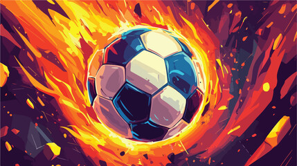 Dynamic Soccer Sport Poster with Shield and Ball