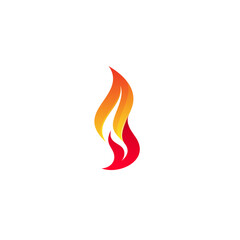Abstract fire design template, flame logos with simple design