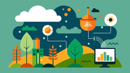 Obraz premium AIpowered weather forecasting that can provide accurate predictions enabling farmers to make informed decisions about crop management and supply procurement.. Vector illustration