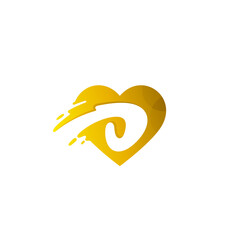 Love care logo and letter D design combination, swoosh logos