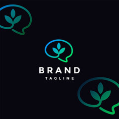 Plants Grow to Form Brains Logo Design. Simple Plant Grow Inside Brains Logo Design.