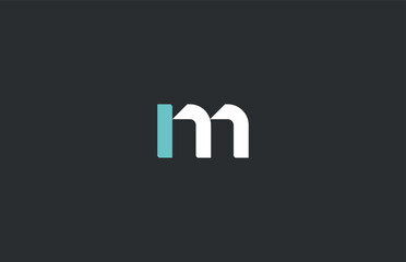 Modern minimal M letter logo, abstract tech design