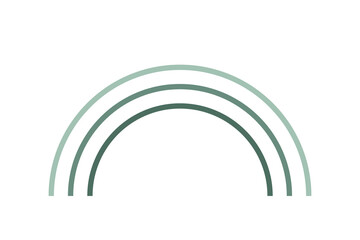 緑のグラデーション半月湾曲線　グラフィック素材 