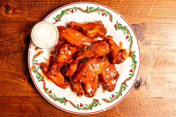 Chicken wings on a plate