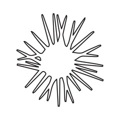 Obraz premium animal sea ​​urchin line icon