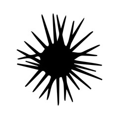 Obraz premium animal sea ​​urchin colored icon