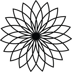 Obraz premium black and white flower vector