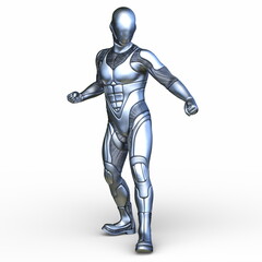 男性サイボーグ　3DCGレンダリング