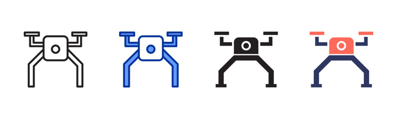 Drone icon sheet multiple style collection