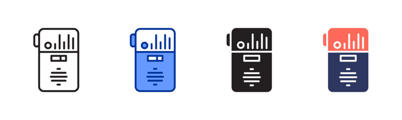 Voice Recorder icon sheet multiple style collection